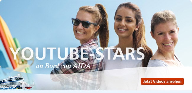 AIDA Kreuzfahrten und Youtube Stars