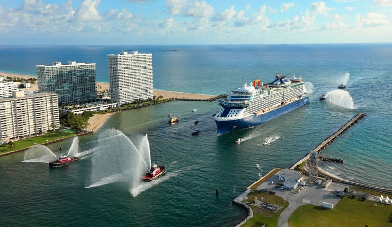 Die Celebrity Edge erreicht den Hafen von Fort Lauderdale - Port Everglades