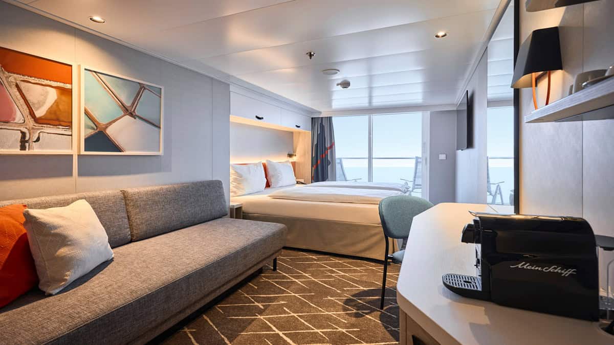 Balkonkabine an Bord der Mein Schiff Flow